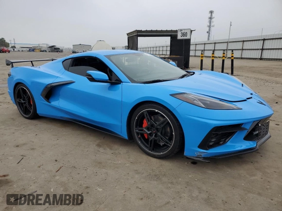 2022 Chevrolet Corvette 1LT with VIN 1G1YA2D47N5109292, listed as a Copart auction lot 84302094 with 25,453 mi miles and Salvage Title. Bid and sale history available at carsss.com. Image 4.
