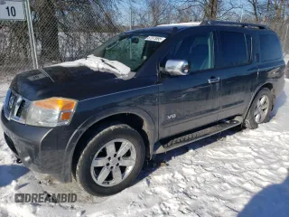 2009 Nissan Armada LE z VIN 5N1BA08C99N600807, wystawiony jako Copart lot #87873695 z przebiegiem 185 136 mil mil oraz Szkoda całkowita • Salvage title. Historia ofert i sprzedaży dostępna na DreamBid. Obrazek 1.
