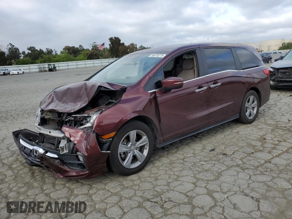 2019 Honda Odyssey EX z VIN 5FNRL6H59KB011620, wystawiony jako Copart lot #56070275 z przebiegiem 78 788 mil mil oraz Szkoda całkowita • Salvage title. Historia ofert i sprzedaży dostępna na DreamBid. Obrazek 1.