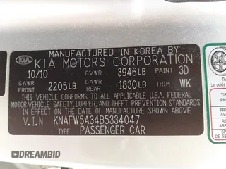2011 Kia Forte SX с VIN KNAFW5A34B5334047, выставлен на аукционе IAAI как лот 42522792 с пробегом 103 000 миль миль и . История ставок и продаж доступна на DreamBid. Изображение 9.