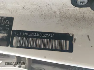 2013 Kia Rio LX with VIN KNADM5A34D6225646, listed as a IAAI auction lot 41564387 with 239,473 mi miles. Bid and sale history available at carsss.com. Image 9.