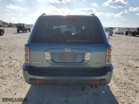 2007 Honda Pilot EX-L with VIN 5FNYF18577B023634, listed as a Copart auction lot 80378064 with 201,619 mi miles and Salvage Title. Bid and sale history available at carsss.com. Image 6.