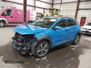 2018 Hyundai Kona Limited with VIN KM8K3CA55JU088433, listed as a IAAI auction lot 41407817 with 61,807 mi miles. Bid and sale history available at carsss.com. Image 2.