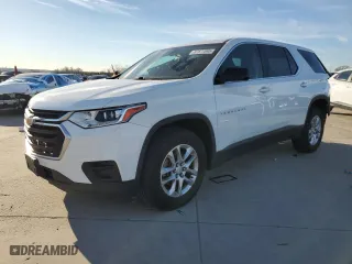 2018 Chevrolet Traverse LS with VIN 1GNERFKW8JJ136136, listed as a Copart auction lot 87877895 with 109,700 mi miles and Salvage Title. Bid and sale history available at carsss.com. Image 1.