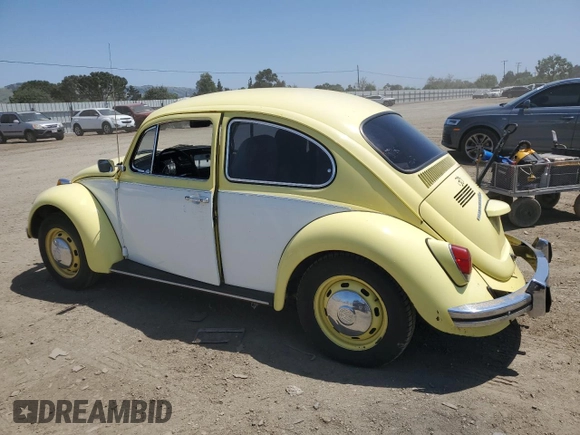 1969 Volkswagen Beetle with VIN 1191032049, listed as a Copart auction lot 55768275 with 6,077 mi miles and Salvage Title. Bid and sale history available at DreamBid. Image 2.