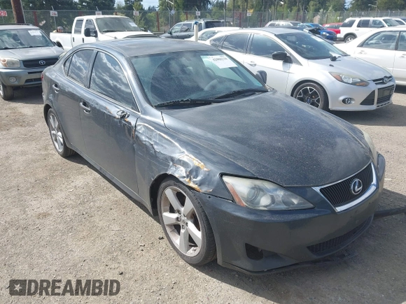 2007 Lexus IS with VIN JTHBK262475037345, listed as a IAAI auction lot 42088118 with 224,649 mi miles. Bid and sale history available at carsss.com. Image 1.