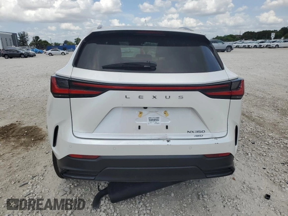 2025 Lexus NX 350 Premium with VIN 2T2GGCEZ9SC076517, listed as a Copart auction lot 58912265 with 4,530 mi miles and Non repairable. Bid and sale history available at DreamBid. Image 6.