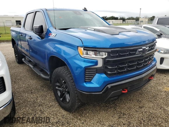 2023 Chevrolet Silverado 1500 LT Trail Boss with VIN 3GCUDFE89PG291160, listed as a Copart auction lot 74374664 with 5,757 mi miles and Salvage Title. Bid and sale history available at DreamBid. Image 4.