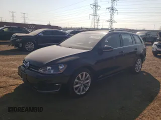 2017 Volkswagen Golf SportWagen S with VIN 3VWC17AU0HM536537, listed as a Copart auction lot 71959704 with 48,502 mi miles and Salvage Title. Bid and sale history available at carsss.com. Image 1.