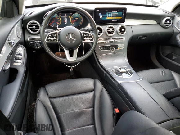 2021 Mercedes-Benz C 300 with VIN W1KWF8DB4MR610817, listed as a Copart auction lot 57913455 with 40,810 mi miles and Salvage title. Bid and sale history available at DreamBid. Image 8.