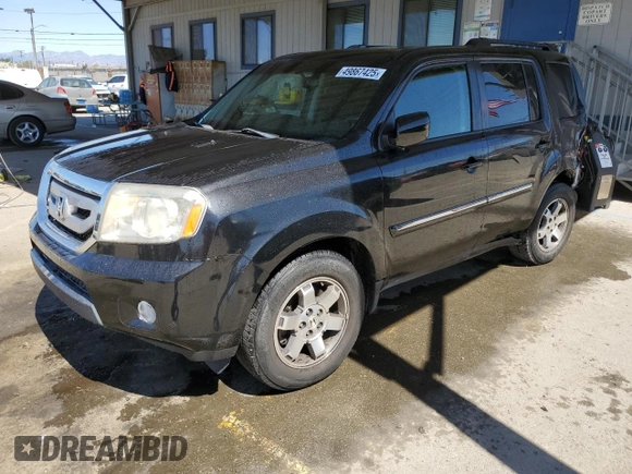 2011 Honda Pilot Touring with VIN 5FNYF4H91BB056903, listed as a Copart auction lot 49867425 with 102,135 mi miles and Salvage Title. Bid and sale history available at carsss.com. Image 1.