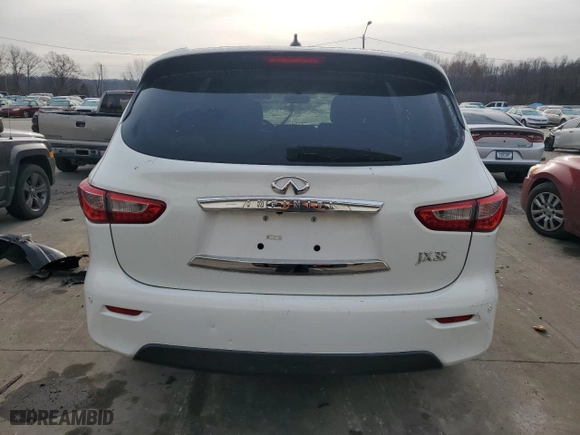 2013 Infiniti JX35 with VIN 5N1AL0MM4DC321306, listed as a Copart auction lot 84453734 with 96,626 mi miles and Salvage Title. Bid and sale history available at carsss.com. Image 6.