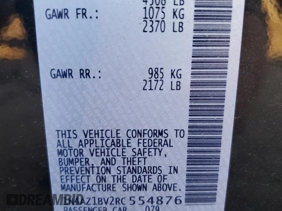 2024 Nissan LEAF S with VIN 1N4AZ1BV2RC554876, listed as a Copart auction lot 76704724 with 4,532 mi miles and Clean title. Bid and sale history available at DreamBid. Image 13.