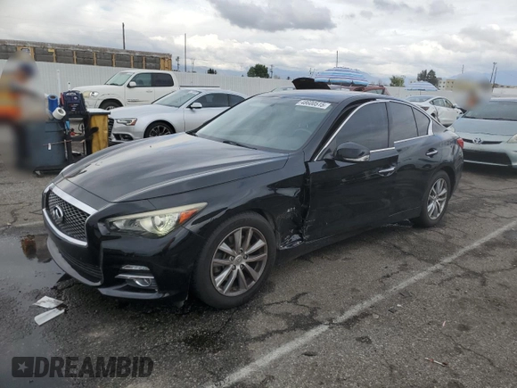 2016 Infiniti Q50 2.0t Premium with VIN JN1CV7AP4GM202199, listed as a Copart auction lot 48600515 with 112,485 mi miles and Salvage Title. Bid and sale history available at carsss.com. Image 1.