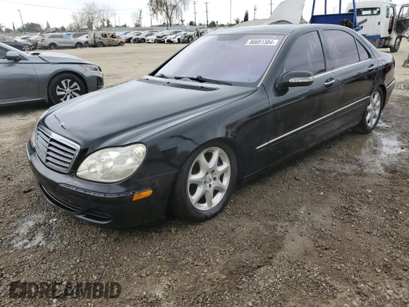2006 Mercedes-Benz S 430 with VIN WDBNG83J26A470665, listed as a Copart auction lot 86651384 with 186,013 mi miles and Clean Title. Bid and sale history available at carsss.com. Image 1.