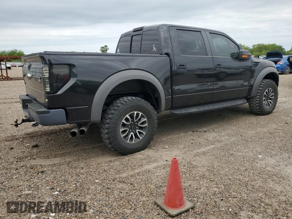 2014 Ford F-150 SVT Raptor with VIN 1FTFW1R60EFA82287, listed as a Copart auction lot 52150635 with 157,556 mi miles and Salvage Title. Bid and sale history available at carsss.com. Image 3.
