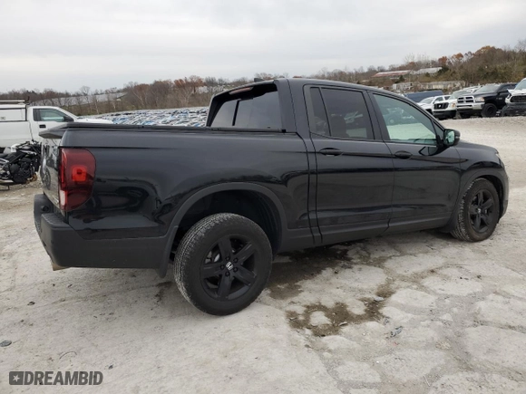 2023 Honda Ridgeline Black Edition with VIN 5FPYK3F81PB050419, listed as a Copart auction lot 82876934 with 10,084 mi miles and Salvage Title. Bid and sale history available at carsss.com. Image 3.