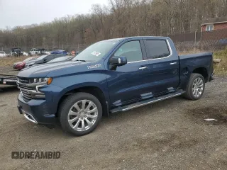 2022 Chevrolet Silverado 1500 High Country with VIN 3GCUYHETXNG204805, listed as a Copart auction lot 51079595 with 41,706 mi miles and Salvage Title. Bid and sale history available at carsss.com. Image 1.
