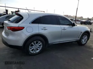 2016 Infiniti QX70 with VIN JN8CS1MW7GM753074, listed as a Copart auction lot 44591025 with 128,120 mi miles and Salvage Title. Bid and sale history available at DreamBid. Image 3.