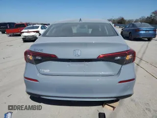 2024 Honda Civic Sedan EX with VIN 2HGFE1F78RH307996, listed as a Copart auction lot 46915995 with 12,324 mi miles and Salvage Title. Bid and sale history available at carsss.com. Image 6.