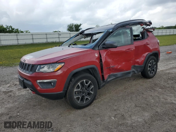 2020 Jeep Compass Trailhawk with VIN 3C4NJDDB7LT214691, listed as a Copart auction lot 55419415 with Not provided miles and Non repairable. Bid and sale history available at DreamBid. Image 1.