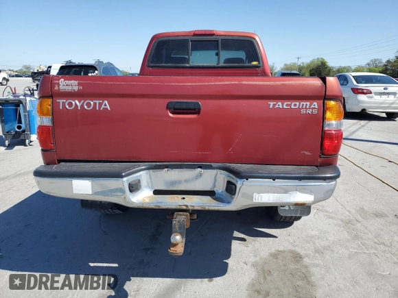 2001 Toyota Tacoma with VIN 5TEWM72NX1Z842202, listed as a Copart auction lot 53111405 with 304,857 mi miles and Salvage title. Bid and sale history available at DreamBid. Image 6.