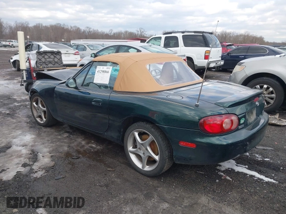 2001 Mazda MX-5 Miata z VIN JM1NB353510216609, wystawiony jako IAAI lot #41298866 z przebiegiem 183 388 mil mil oraz . Historia ofert i sprzedaży dostępna na DreamBid. Obrazek 3.
