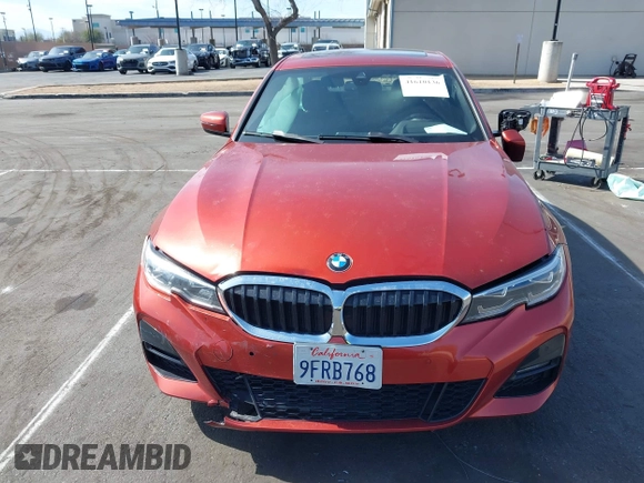 2021 BMW 3 Series 330i with VIN 3MW5R1J02M8B52337, listed as a IAAI auction lot 41610136 with 1 mi miles. Bid and sale history available at carsss.com. Image 13.