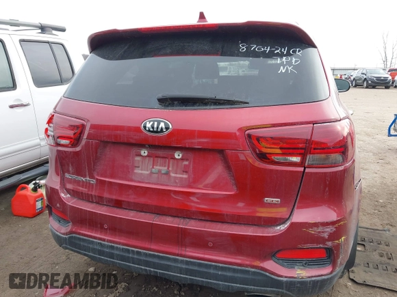 2019 Kia Sorento L with VIN 5XYPG4A37KG465964, listed as a IAAI auction lot 41346205 with 120,594 mi miles. Bid and sale history available at carsss.com. Image 17.