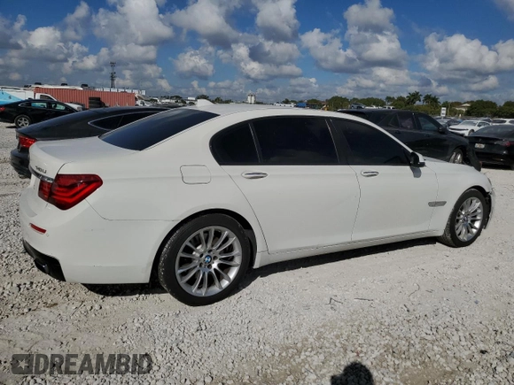2013 BMW 7 Series 740Li with VIN WBAYE4C5XDD137591, listed as a Copart auction lot 44581175 with 138,173 mi miles and Salvage title. Bid and sale history available at DreamBid. Image 3.