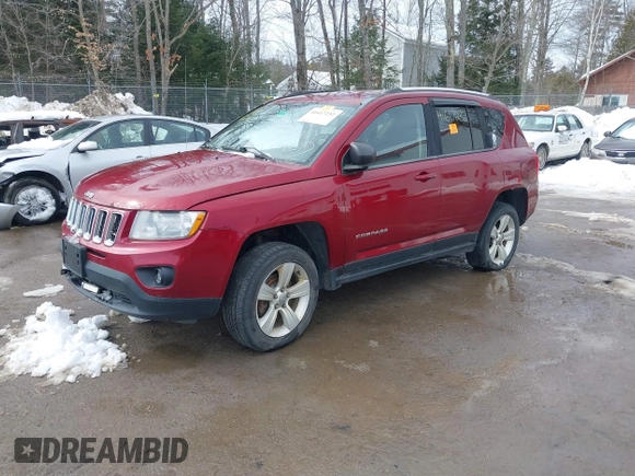 2013 Jeep Compass Sport with VIN 1C4NJDBB2DD249200, listed as a IAAI auction lot 41617232 with 186,413 mi miles. Bid and sale history available at carsss.com. Image 2.