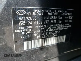 2019 Genesis G70 Advanced z VIN KMTG34LE1KU012157, wystawiony jako Copart lot #52313255 z przebiegiem 63 799 mil mil oraz Szkoda całkowita • Salvage title. Historia ofert i sprzedaży dostępna na DreamBid. Obrazek 12.