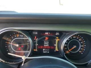 2019 Jeep Wrangler Unlimited Sahara with VIN 1C4HJXEG6KW531041, listed as a Copart auction lot 47387515 with 76,417 mi miles and Non Repairable. Bid and sale history available at carsss.com. Image 9.