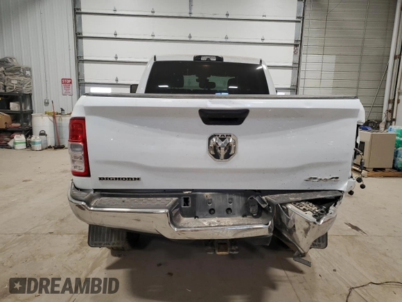 2023 Ram 2500 Big Horn with VIN 3C6UR5DJ2PG552863, listed as a Copart auction lot 88081765 with 23,193 mi miles and Salvage Title. Bid and sale history available at carsss.com. Image 6.
