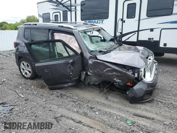 2016 Jeep Renegade Limited with VIN ZACCJBDT0GPD74512, listed as a Copart auction lot 57263705 with Not provided miles and Salvage title. Bid and sale history available at DreamBid. Image 4.
