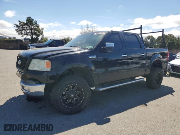 2005 Ford F-150 XLT with VIN 1FTPW12595FA08646, listed as a Copart auction lot 50654765 with 183,279 mi miles and Salvage Title. Bid and sale history available at carsss.com. Image 1.