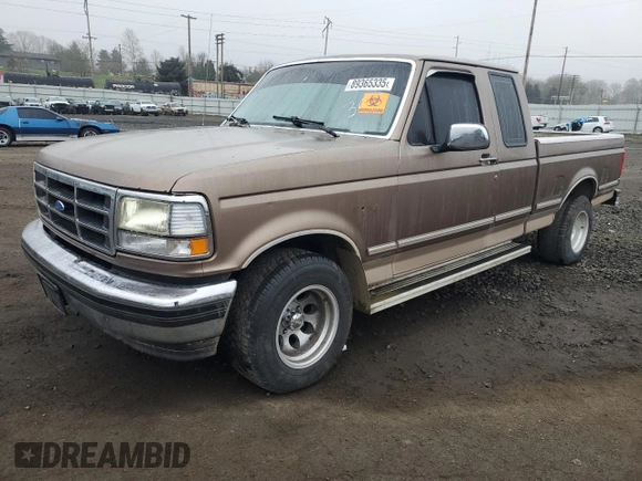 1993 Ford F-150 with VIN 1FTEX15N8PKB33583, listed as a Copart auction lot 89365335 with 0 mi miles and Salvage Title. Bid and sale history available at carsss.com. Image 1.