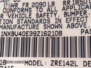 2009 Toyota Corolla с VIN 1NXBU40E39Z162108, выставлен на аукционе IAAI как лот 42396590 с пробегом 249 324 миль миль и . История ставок и продаж доступна на DreamBid. Изображение 9.