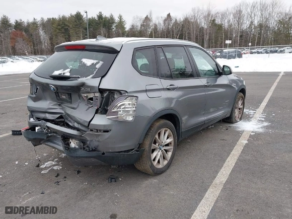 2015 BMW X3 xDrive28i with VIN 5UXWX9C51F0D45386, listed as a IAAI auction lot 41503531 with 102,528 mi miles. Bid and sale history available at carsss.com. Image 4.