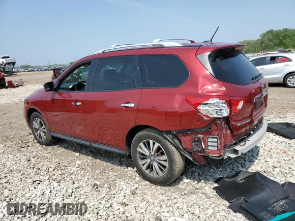 2018 Nissan Pathfinder S with VIN 5N1DR2MN7JC614550, listed as a Copart auction lot 60721215 with 135,189 mi miles and Salvage title. Bid and sale history available at DreamBid. Image 2.
