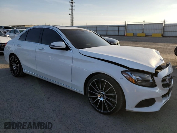 2018 Mercedes-Benz C with VIN 55SWF4JB6JU265829, listed as a Copart auction lot 48413495 with 66,806 mi miles and Salvage Title. Bid and sale history available at carsss.com. Image 4.