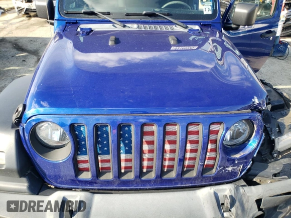 2019 Jeep Wrangler Unlimited Sport S with VIN 1C4HJXDG6KW582301, listed as a Copart auction lot 43180525 with 64,477 mi miles and Salvage title. Bid and sale history available at DreamBid. Image 12.