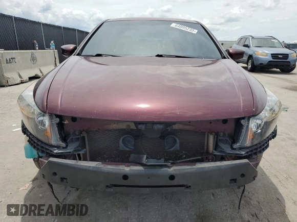 2011 Honda Accord EX-L with VIN 1HGCP3F86BA013180, listed as a Copart auction lot 64095235 with 124,742 mi miles and Salvage title. Bid and sale history available at DreamBid. Image 5.