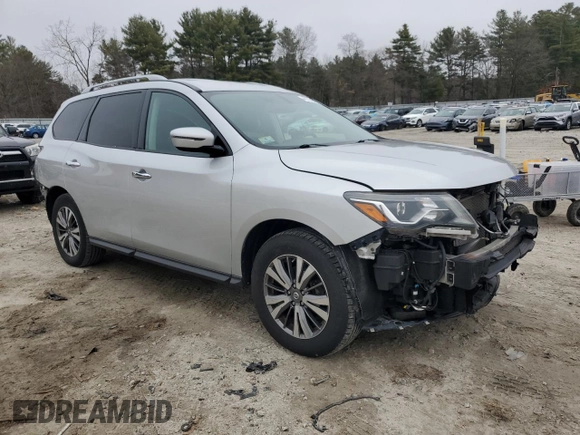 2017 Nissan Pathfinder Platinum with VIN 5N1DR2MN7HC670613, listed as a Copart auction lot 49794695 with 219,105 mi miles and Salvage Title. Bid and sale history available at carsss.com. Image 4.