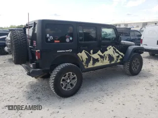2014 Jeep Wrangler Unlimited Rubicon with VIN 1C4BJWFGXEL291187, listed as a Copart auction lot 54897675 with 227,478 mi miles and Salvage title. Bid and sale history available at DreamBid. Image 3.