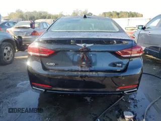 2017 Genesis G80 3.8L with VIN KMHGN4JE2HU193561, listed as a Copart auction lot 81742214 with 75,904 mi miles and Salvage Title. Bid and sale history available at DreamBid. Image 6.