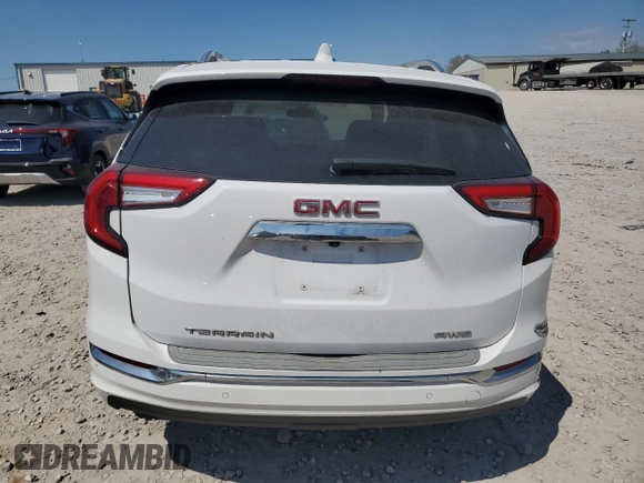 2022 GMC Terrain Denali with VIN 3GKALXEV2NL226743, listed as a Copart auction lot 50572075 with 19,390 mi miles and Salvage title. Bid and sale history available at DreamBid. Image 6.