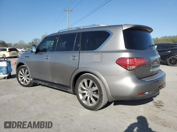 2012 Infiniti QX56 7-passenger with VIN JN8AZ2NE2C9021091, listed as a Copart auction lot 52217325 with 293,275 mi miles and Clean Title. Bid and sale history available at carsss.com. Image 2.