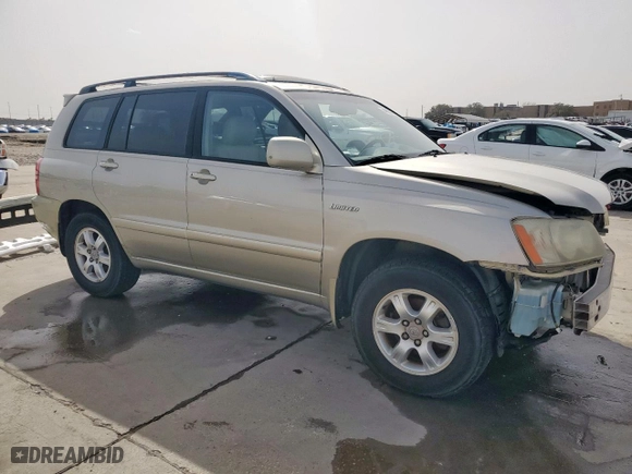 2002 Toyota Highlander with VIN JTEGF21A520070575, listed as a Copart auction lot 48307625 with 116,871 mi miles and Salvage Title. Bid and sale history available at carsss.com. Image 4.
