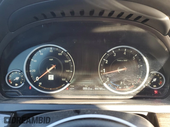 2015 BMW 7 Series 750i xDrive with VIN WBAYB6C53FD225423, listed as a Copart auction lot 78827414 with 69,780 mi miles and Salvage Title. Bid and sale history available at carsss.com. Image 9.
